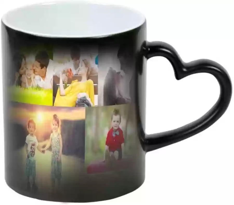 Mug Printing (19) Imported Inside Heart Handle Magic Mug