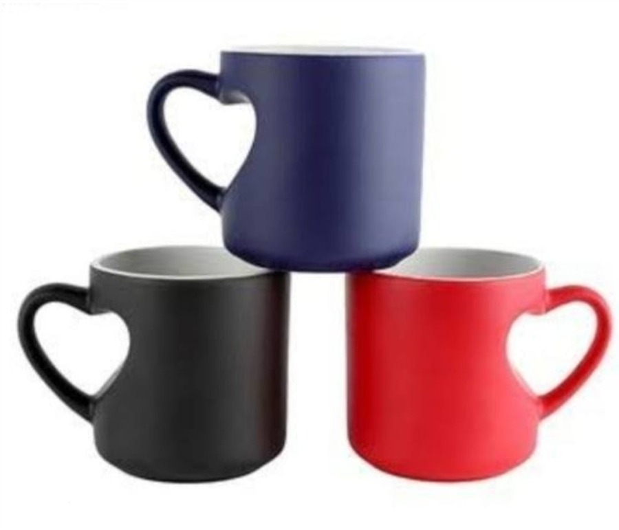 Mug Printing (20) Imported Inside Heart Handle Magic Mug
