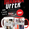 Customised Mug Combo – White + Red Mug Set Premium Personalized Gift Flat ₹150 OFF + ₹100 Cashback
