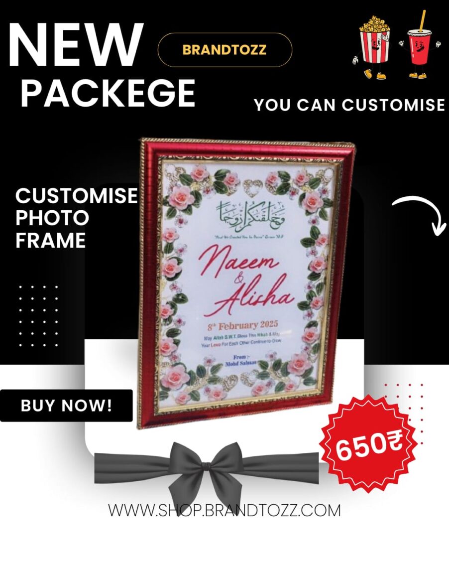 Personalised Custom Photo Frame – Perfect for Weddings, Anniversaries & Gifts